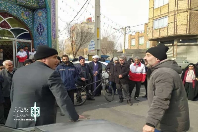 اجرای نمایش خیابانی «تصادف» در شهر سردرود
